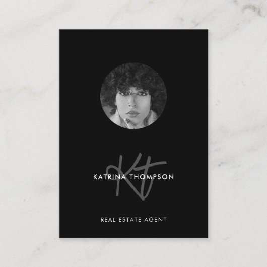 プロフェッショナル実在エステートフォト不動産仲介業者モノグラム 名刺 (正面)