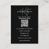 プロフェッショナル実在エステートフォト不動産仲介業者モノグラム 名刺 (裏面)