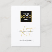 プロフェッショナル実在エステートフォト不動産仲介業者金ゴールドロゴ 名刺 (正面)