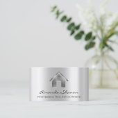 プロフェッショナル実在エステートブローカーエージェントシルバーグレー 名刺 (スタンド正面)