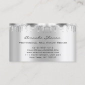 プロフェッショナル実在エステートブローカーエージェントシルバーグレー 名刺 (裏面)