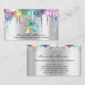 プロフェッショナル実在エステートブローカーシルバーグレードリップ 名刺 (正面/裏面)