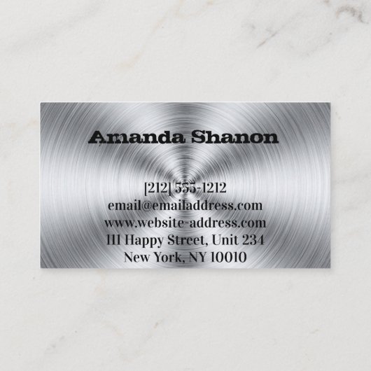 プロフェッショナル実在エステートブローカーシルバービジネスCa 名刺 (裏面)