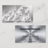 プロフェッショナル実在エステートブローカーシルバービジネスCa 名刺 (正面/裏面)