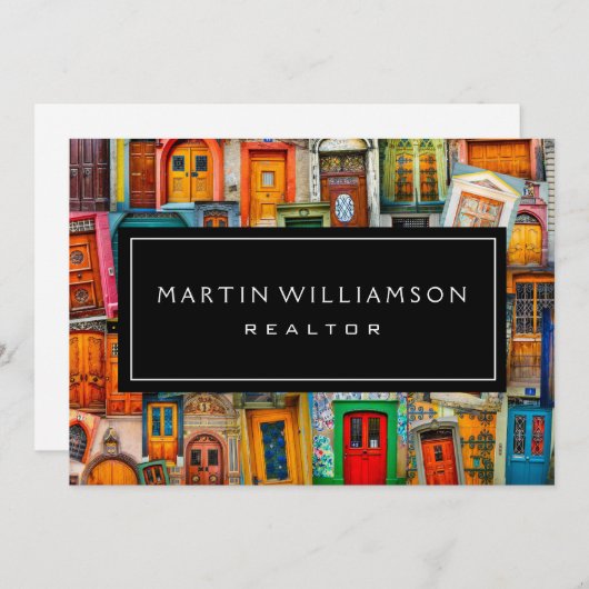 プロフェッショナル実在エステートモダンクラシックドア  ノートカード (正面/裏面)