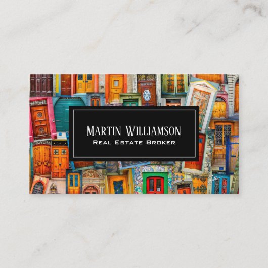 プロフェッショナル実在エステートモダンドアフォト 名刺 (正面)