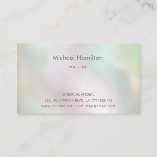 プロフェッショナル実在エステート金ゴールドダイヤモンドハウスロゴ 名刺 (裏面)