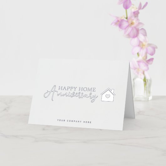 プロフェッショナル実在エテートハッピーホームアニバーサリー 箔グリーティングカード (蘭)