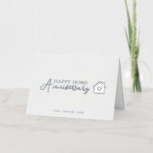 プロフェッショナル実在エテートハッピーホームアニバーサリー 箔グリーティングカード (正面)