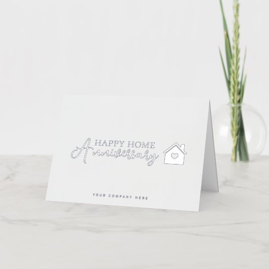 プロフェッショナル実在エテートハッピーホームアニバーサリー 箔グリーティングカード (正面)