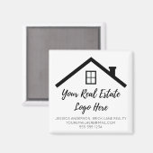 プロフェッショナル実在エテートマーケティングロゴ マグネット (正面/裏面)