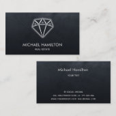 プロフェッショナル実在エテートモダンダイヤモンドハウスロゴ 名刺 (正面/裏面)