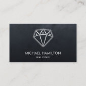 プロフェッショナル実在エテートモダンダイヤモンドハウスロゴ 名刺 (正面)