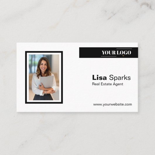 プロフェッショナル実在エテートQRロゴ写真 名刺 (正面)