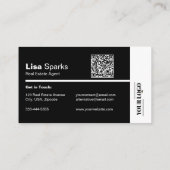 プロフェッショナル実在エテートQRロゴ写真 名刺 (裏面)