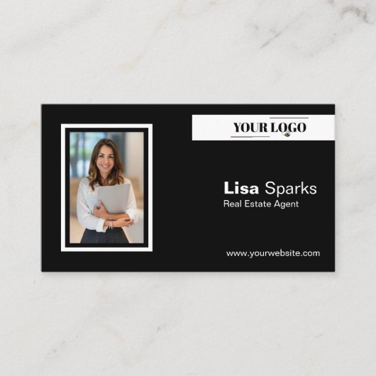 プロフェッショナル実在エテートQRロゴ写真 名刺 (正面)