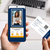 プロフェッショナル実在エージェントのロゴ写真QRコード 名刺