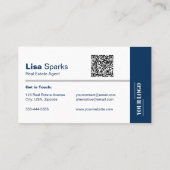 プロフェッショナル実在エージェントのロゴ写真QRコード 名刺 (裏面)