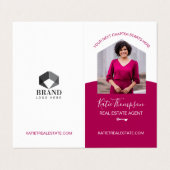 プロフェッショナル実在エージェントの写真とサービス 名刺 (外部フラット)