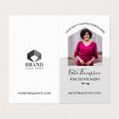 プロフェッショナル実在エージェントの写真とサービス 名刺 (外部フラット)