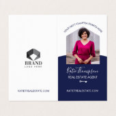 プロフェッショナル実在エージェントの写真とサービス 名刺 (外部フラット)