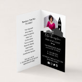 プロフェッショナル実在エージェントの写真とサービス 名刺 (内部)