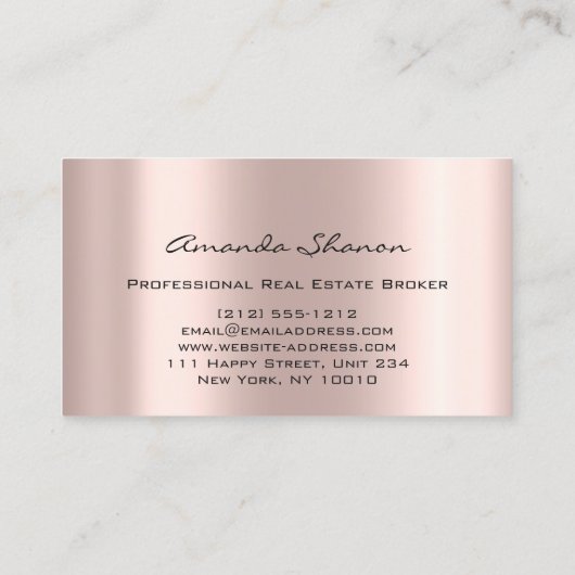 プロフェッショナル実在不動産ブローカーエージェントバラ金ゴールド 名刺 (裏面)