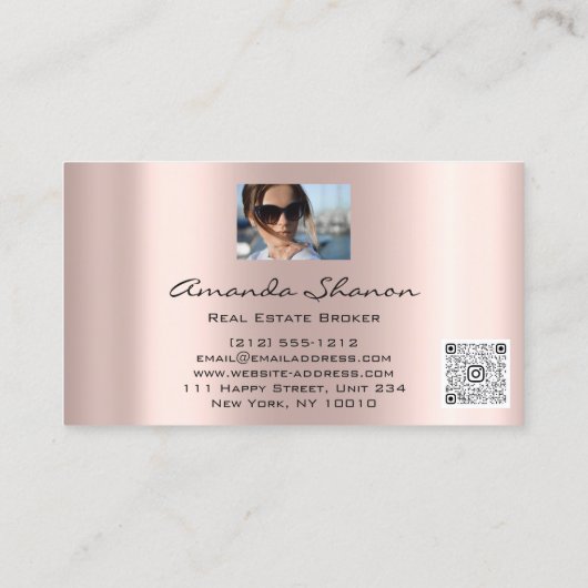 プロフェッショナル実在不動産ブローカーエージェントバラPhotoQR 名刺 (裏面)