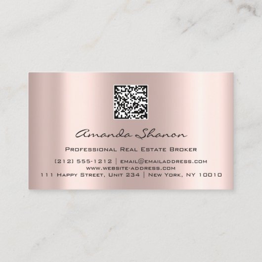 プロフェッショナル実在不動産ブローカーエージェントバラQRコード 名刺 (裏面)