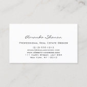 プロフェッショナル実在不動産ブローカーエージェントブルー金ゴールド 名刺 (裏面)