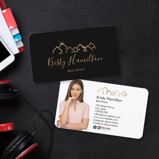 プロフェッショナル実在不動産不動産仲介業者の追加フォトロゴ 名刺