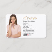 プロフェッショナル実在不動産不動産仲介業者の追加フォトロゴ 名刺 (裏面)