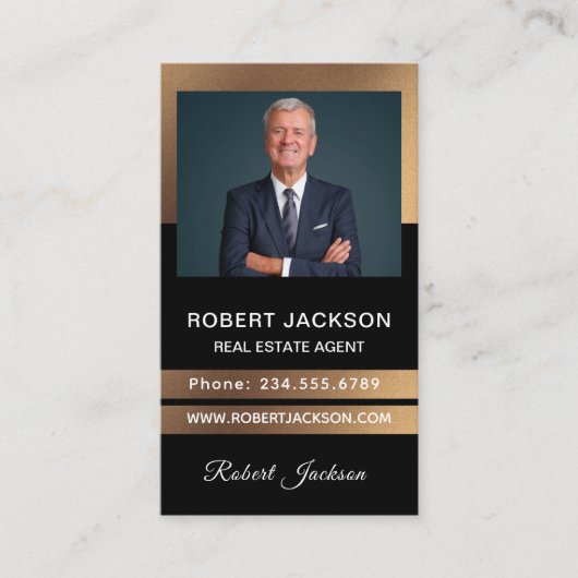 プロフェッショナル実在不動産不動産仲介業者追加フォトQRコード 名刺 (正面)