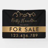 プロフェッショナル実在不動産不動産仲介業者追加フォトQRコード 横断幕 (横)