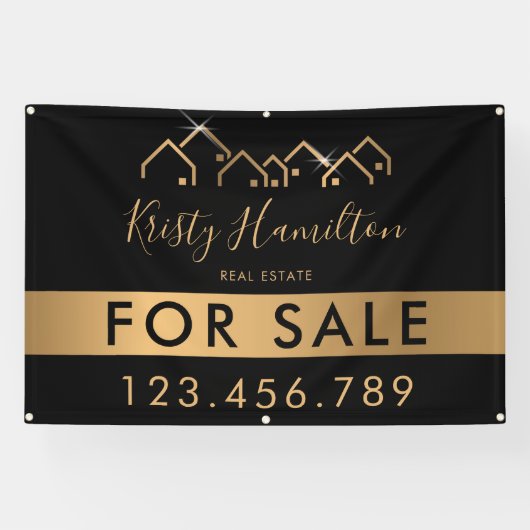 プロフェッショナル実在不動産不動産仲介業者追加フォトQRコード 横断幕 (横)