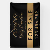 プロフェッショナル実在不動産不動産仲介業者追加フォトQRコード 横断幕 (縦)