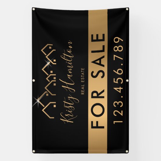 プロフェッショナル実在不動産不動産仲介業者追加フォトQRコード 横断幕 (縦)