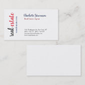 プロフェッショナル実在不動産代理店手書き 名刺 (正面/裏面)