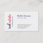 プロフェッショナル実在不動産代理店手書き 名刺 (正面)