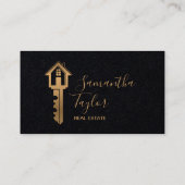 プロフェッショナル実在不動産仲介業者エステート追加フォト鍵バス 名刺 (裏面)