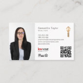 プロフェッショナル実在不動産仲介業者不動産の追加フォトQRコード 名刺 (正面)