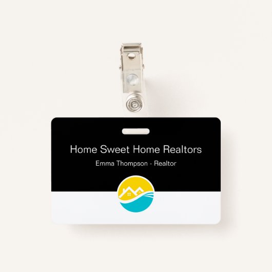 プロフェッショナル実在不動産仲介業者不動産スタッフネームバッジ バッジ (裏面クリップ)