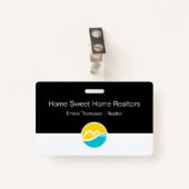 プロフェッショナル実在不動産仲介業者不動産スタッフネームバッジ バッジ (正面クリップ)