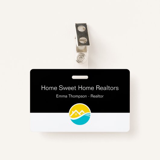 プロフェッショナル実在不動産仲介業者不動産スタッフネームバッジ バッジ (正面クリップ)
