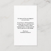 プロフェッショナル実在不動産剤不動産仲介業者 名刺 (裏面)