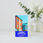 プロフェッショナル実在不動産業者（QR写真）不動産仲介業者 名刺 (スタンド正面)