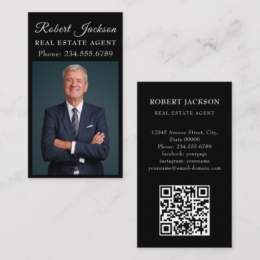 プロフェッショナル実在不動産 |写真レイアウト事業 名刺 (正面/裏面)