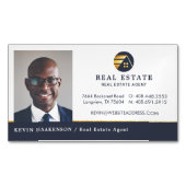 プロフェッショナル実在不動産 |写真レイアウト（横） マグネット名刺 (正面)