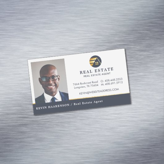 プロフェッショナル実在不動産 |写真レイアウト（横） マグネット名刺 (インサイチュ)