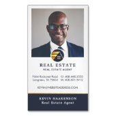 プロフェッショナル実在不動産 |写真レイアウト（縦） マグネット名刺 (正面縦)